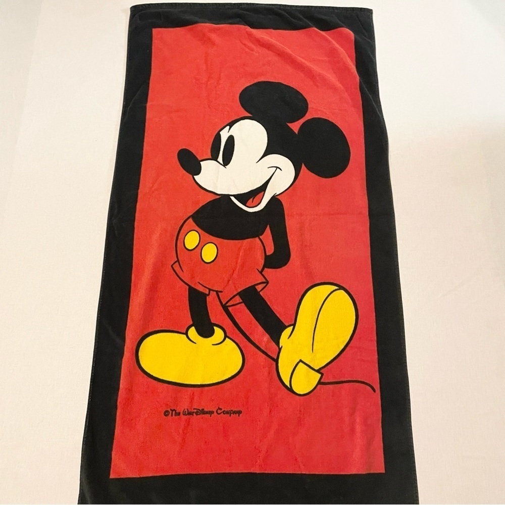 Vintage Disney Mickey Mouse Beach Towel Caldwell